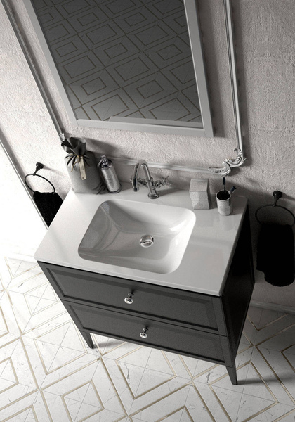 Oristo Szafka pod Umywalkę MONTEBIANCO 80 cm Czarny