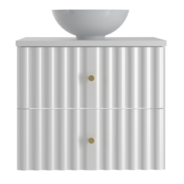 AQUA-02 - Szafka z Umywalką i Blatem 2S 60cm Biały Mat Zestaw-5