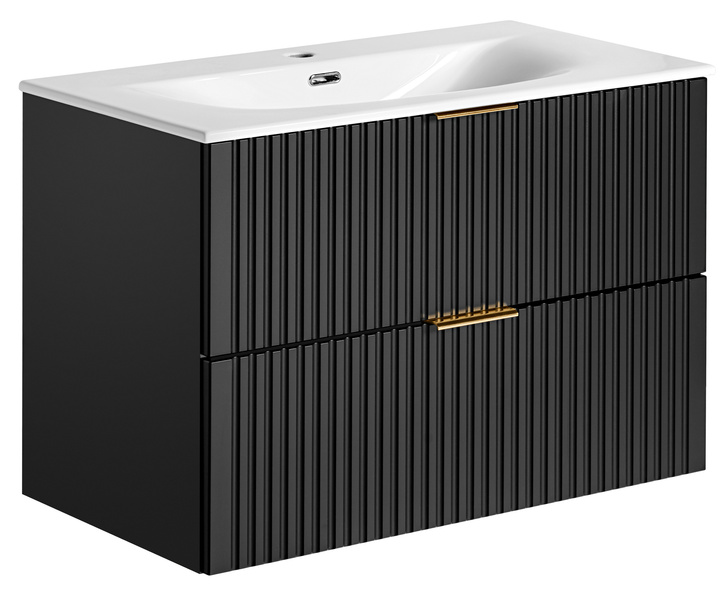 Szafka pod Umywalkę 80 cm 2S ADEL BLACK