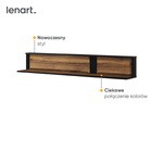 BORGA BG-04 - Półka Wisząca Dąb Catania/Czarna