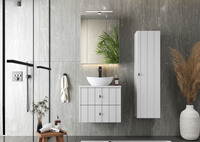 ELEGANTE-08 - Słupek Wysoki 1-drzwiowy Biały Mat