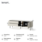 EPIRO EP-06 - Komoda RTV 1D2S1W z Oświetleniem Kaszmir Dąb Ciemny