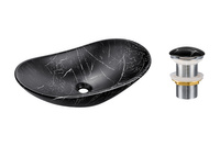 Korek do umywalki LENA-MB2 Czarny Mat