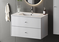 MARCO-01 Szafka Pod Umywalkę 2S 80 cm Biały Mat