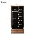 BORGA BG-01 - Szafa Dzielona 2D1S Dąb Catania/Czarna