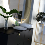 Oristo Szafka z umywalką 120 cm SIENA czarny mat