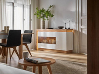 Lyon LYOT05 - Stół Rozkładany Dąb Riviera Jasny/Biały