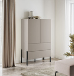 Jukon S - Bieliźniarka 2D2S Kaszmir Czarne Metalowe Nogi