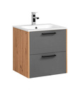 Madera Grey 820 - Szafka z umywalką 60 cm