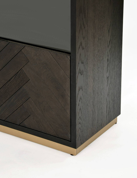 Seville 26-2 Witryna czarna drewno 2D