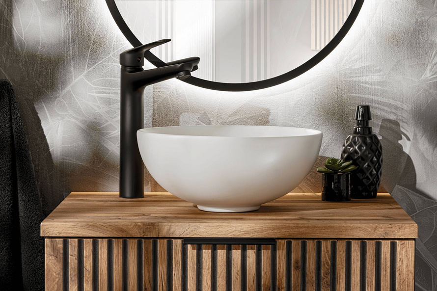 Umywalka Nablatowa Ceramiczna UN-DOMI-MW Biały mat