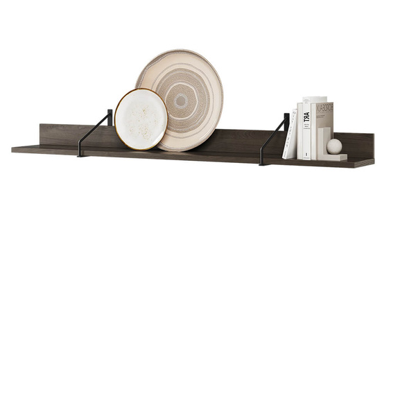 PIEMONTE PE-04 - Półka Wisząca Jesion Portland/Czarny