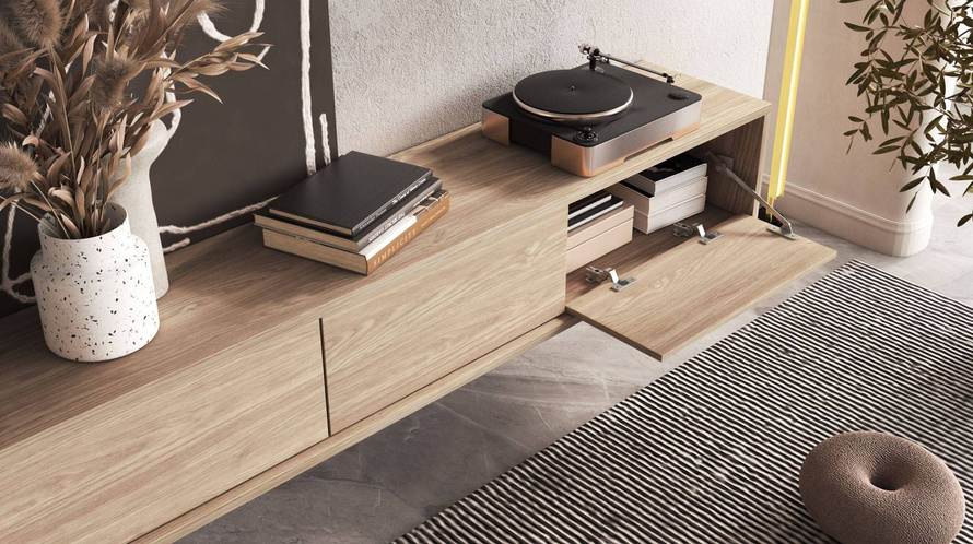 Frida – Komoda RTV 3-drzwiowa Dąb Olejowany