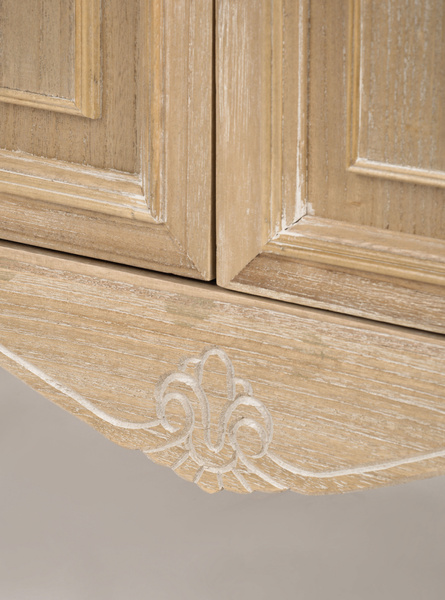 Merano 01DB Komoda 2D/2S rustykalna bielona przecierana drewno/mdf