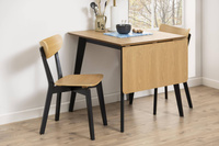 Actona Krzesło Roxby Dąb Kauczuk Czarne