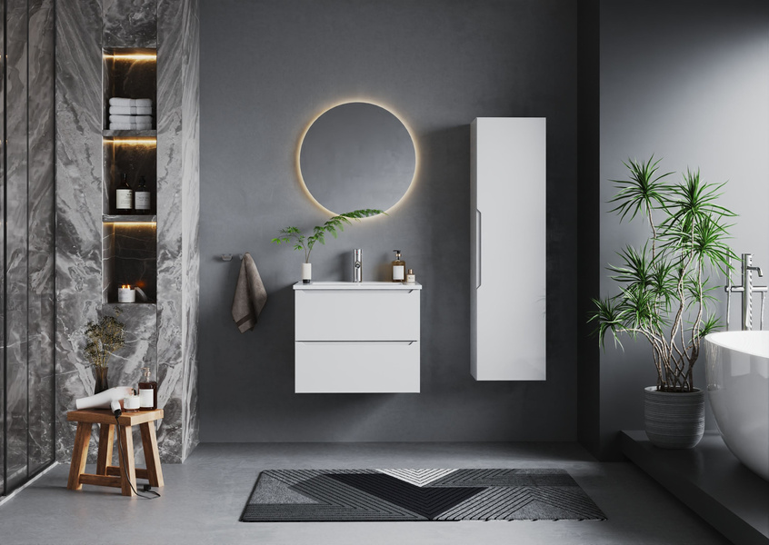 ETNA-03 - Słupek Wysoki 1-drzwiowy Biały Połysk