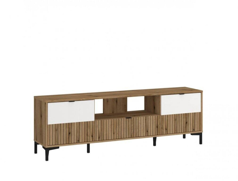 Ricko RIKF02 - Komoda RTV 2D1K Biała/Dąb Coast Evoke