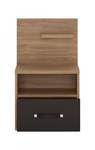 Monaco MOAK02P - Szafka Nocna Prawostronna 1S Stirling Oak/Czarna