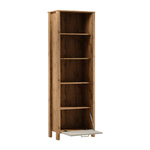 Indygo R1K - Regał 1-drzwiowy Dąb Wotan/Beżowy