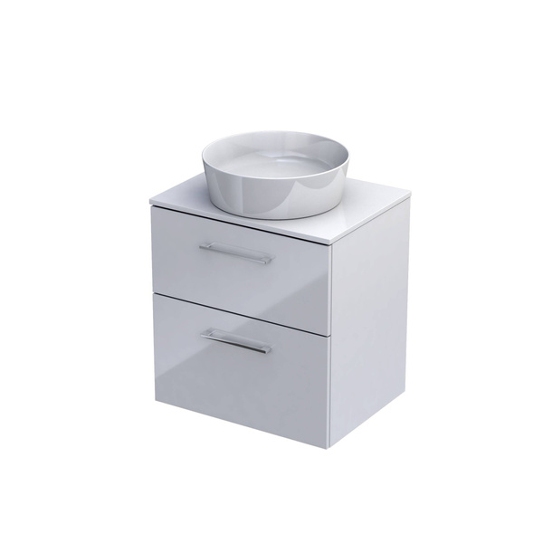 Oristo Szafka pod Umywalkę z Blatem GEO 60 cm Biały Połysk 