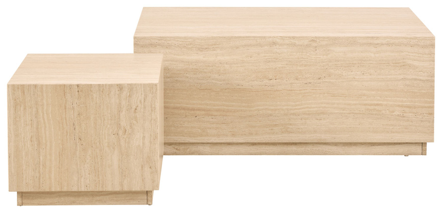 Actona Stolik Kawowy Dice 2 Sztuki Trawertyn