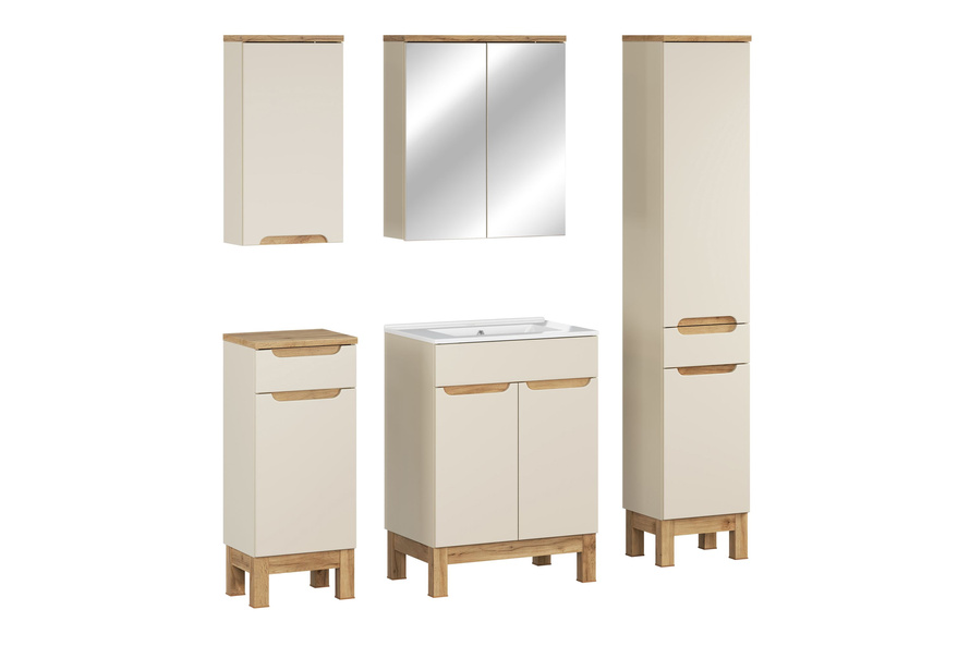 Zestaw Mebli Łazienkowych 60 cm z Umywalką Meblową Bali Cashmere
