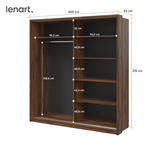 ARTI AR-24 - Szafa Przesuwna 2-drzwiowa Dąb Catania