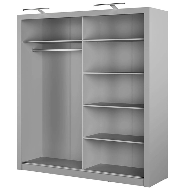 IDEA ID-16 - Szafa Przesuwna 2-drzwiowa Szara