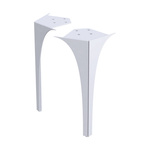 Oristo Nogi 2 szt do szafki bocznej 47 cm przednie LOUIS białe połysk