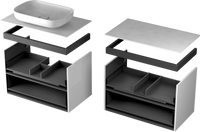 Oristo SKAGEN Szafka z umywalką 80 cm biały mat