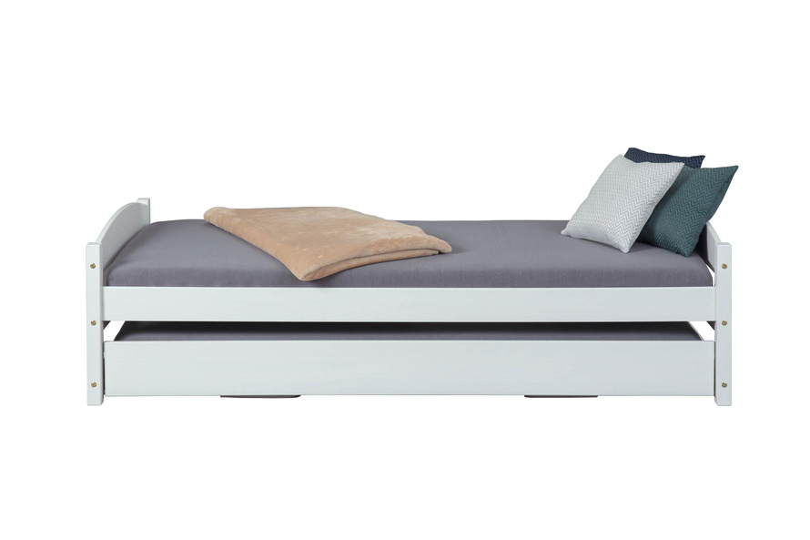 Łóżko VINDAS 90x200 drewniane białe