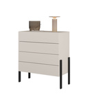 Jukon S - Komoda 4S Kaszmir Czarne Metalowe Nogi