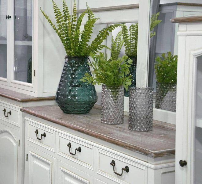 Rimini White 08 Komoda 3D/3S biała prowansalska z brązowym przecieranym blatem drewno/mdf_01