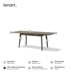 PLOT PT-03 - Stół Rozkładany 145-220 cm Dąb Ciemny