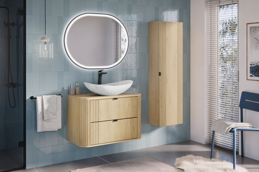 Blat Łazienkowy 80 cm Ovalia Cremona