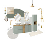 Blat Łazienkowy 120 cm LINE REED GREEN