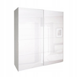 Bella BL-21-WB - Szafa 2-drzwiowa Przesuwna Biały Mat Biały Połysk