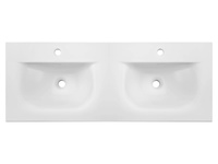 Umywalka Meblowa Ceramiczna 120 cm Dwukomorowa SKY 1 120D MATT WHITE E-8099-120D Biały Mat