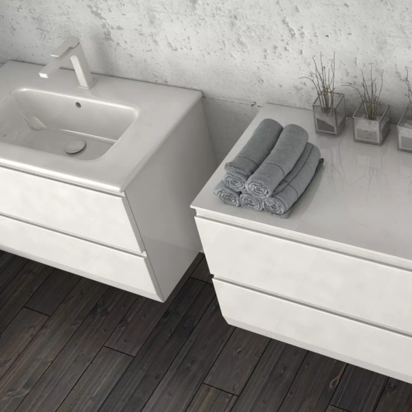 Oristo Szafka Niska BRYLANT UNI 40 cm Biały Połysk