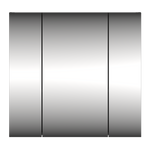 LUSTRO-02 - Szafka Wisząca z Lustrem 3D 80cm Czarny Mat