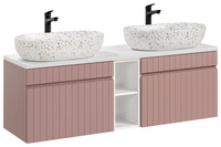 Szafki 140 cm ICONIC ROSE z umywalkami LILI MW21