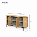 ROTTO RT-03 - Komoda 4-drzwiowa Dąb Vincenza/Eukaliptus