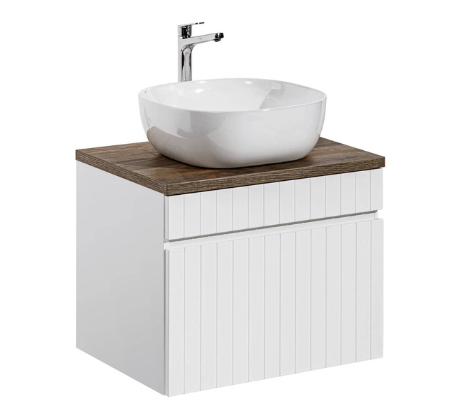 Szafka ICONIC WHITE 82-60-D-1S z umywalką Smile i blatem