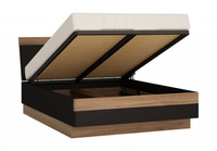 Monaco MOAL01 - Łóżko 140 Stirling Oak/Czarne