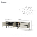 EPIRO EP-07 - Komoda RTV 2D2S1W z Oświetleniem Kaszmir Dąb Ciemny