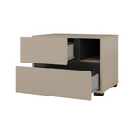 Cross S - Szafka Nocna 2 Szuflady Congo Czarny Onyks Mat