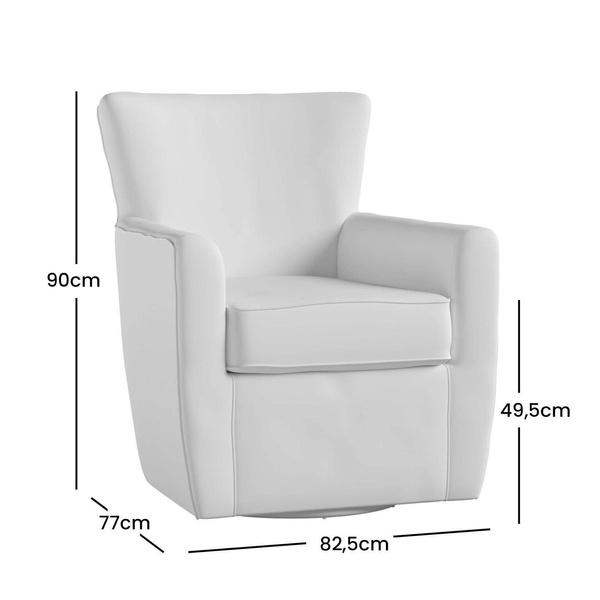 Leith LET72Y Fotel obrotowy tapicerowany jasnożółty