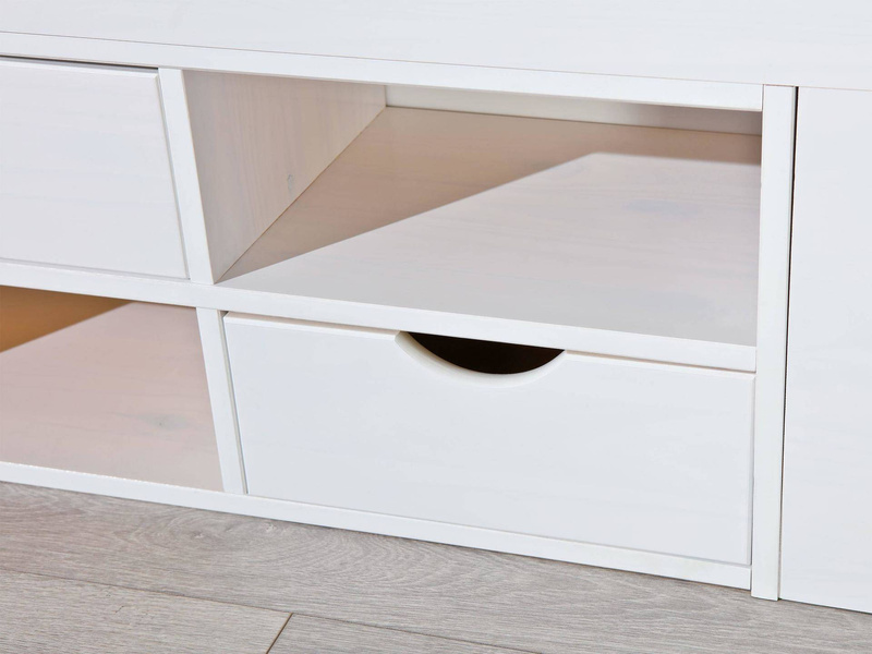 Łóżko TILL 180x200 drewniane białe