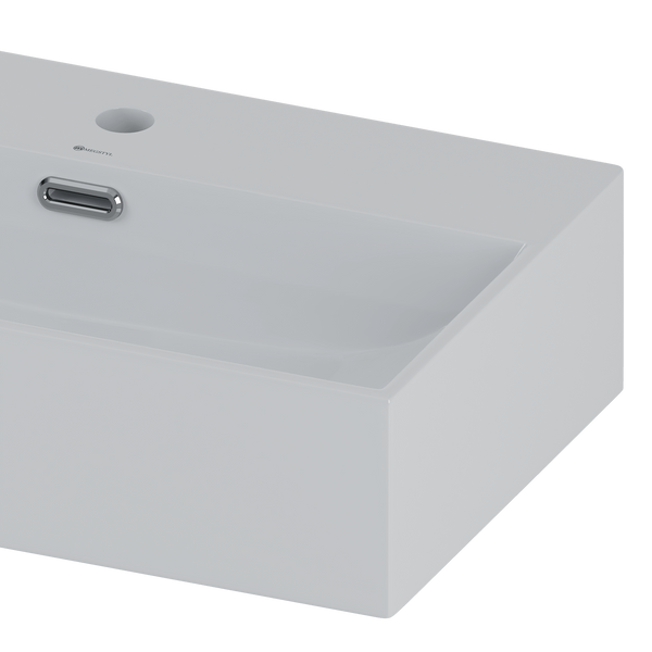 Umywalka Ceramiczna Nablatowa Apolis 60 cm Biały Połysk