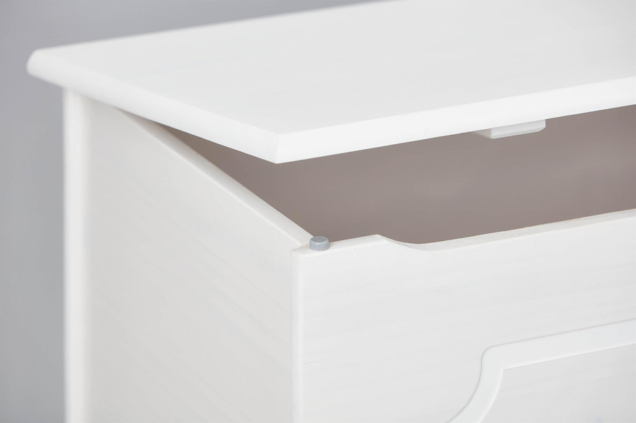 Skrzynia EMEL biała drewniana